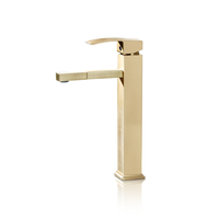 Trendy Taps Bathroom Gold Brushed Tall Sink Basin Lever Arch Mixer Tap